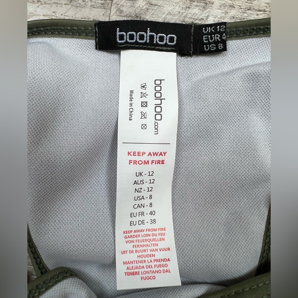 boohoo forest green ring detail micro bikini - Picture 5 of 10